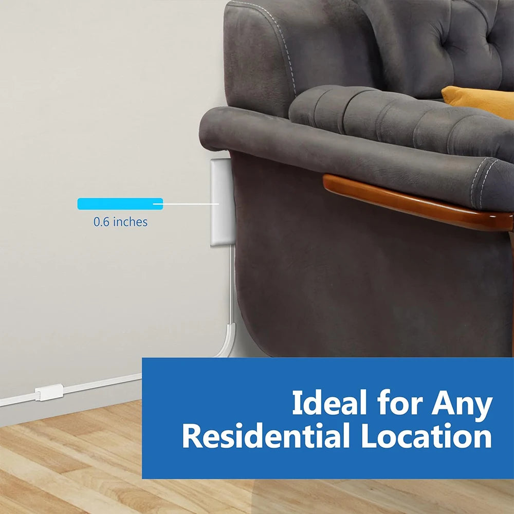 Flat-Face Outlet Extender with 3 Receptacles