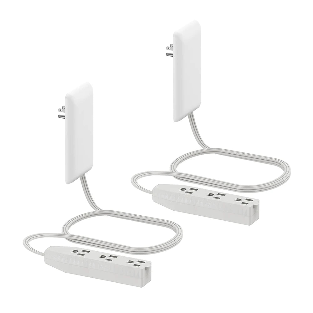 Flat-Face Outlet Extender with 3 Receptacles