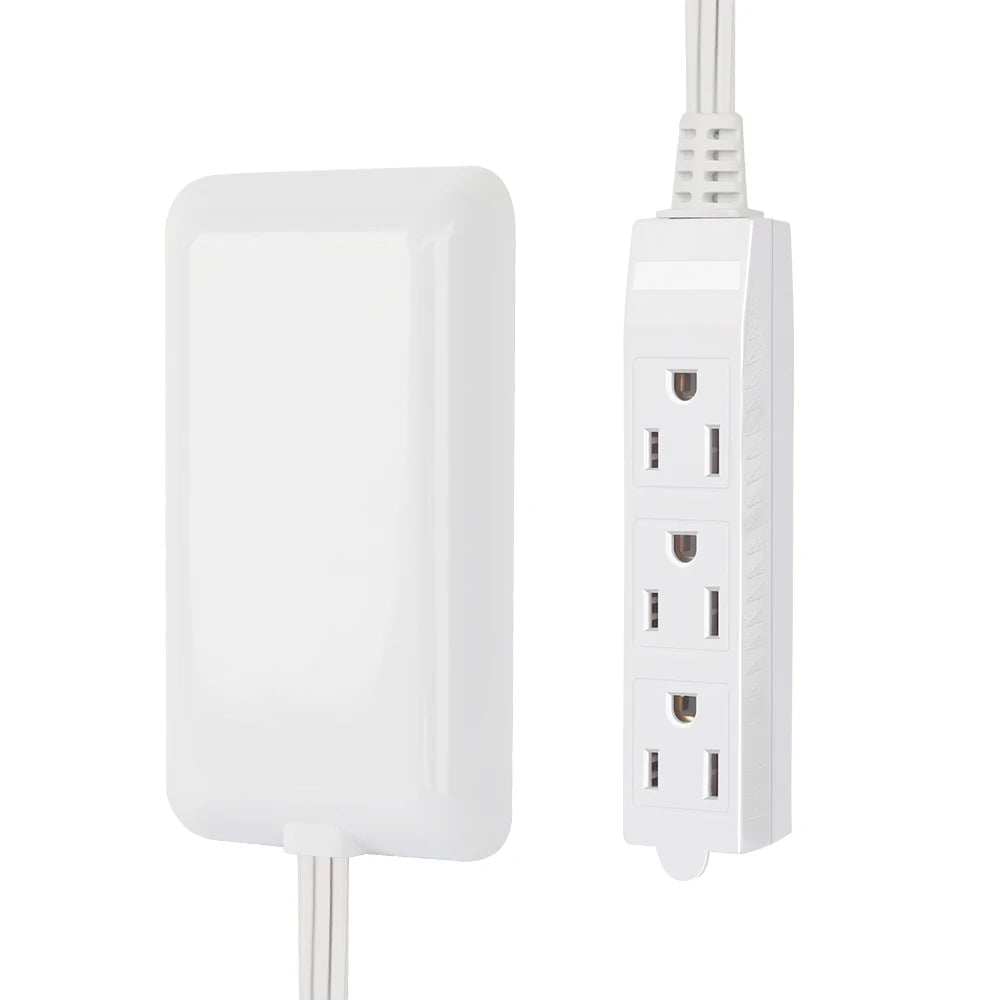 Flat-Face Outlet Extender with 3 Receptacles